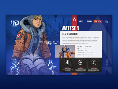 Wattson Apex Legends Character Page