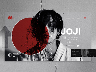 Joji 88rising - Concept Page 88 88rising branding concept concept page design joji music music website page design ui uidesign website website concept website design