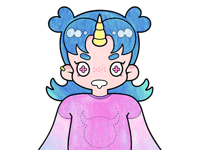 UNIGIRL anime cute girl kawaii unicorn unicornlips