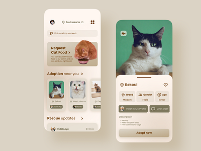 Cat Community Application cat mobile app pet ui ux