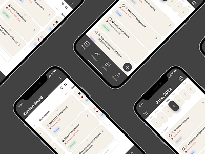 Project Management Kanban Board UI Design design kanban kanban board mobile app project management app ui uiux ux