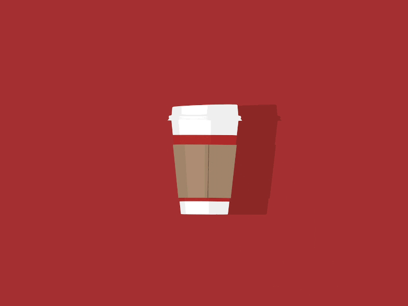 Day 1 animation c4d cinema4d coffee flat design gif loop sketch and toon