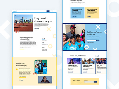 Classroom Champions Home Page home page non profit social impact ui ux web design