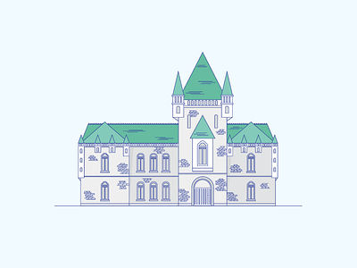 Castle Illustration art castle design detail icon illustration line