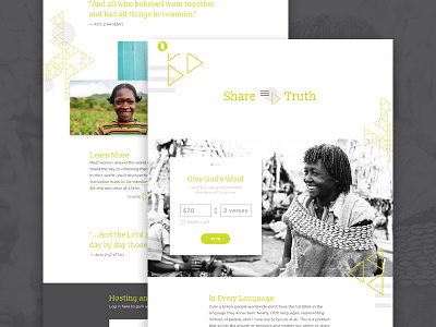 Share Truth Landing Page form give landing page share truth ui ux web website