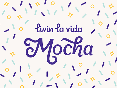 La Vida Mocha coffee custom typography lettering mocha puns script type typography