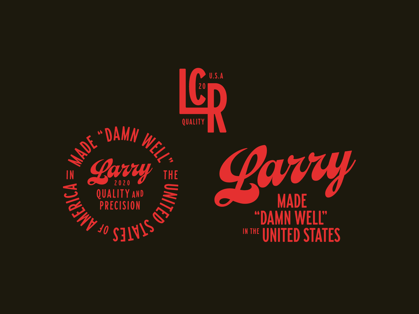 Larry 50s badge brand branding color design garage hardware identity industrial lettering logo mark mechanic motion retro script type typography vintage