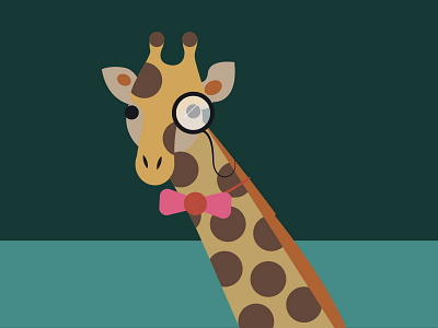 Giraffic Diviner animal bowtie fancy giraffe job
