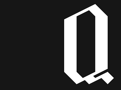 Q black glyph q type typography white