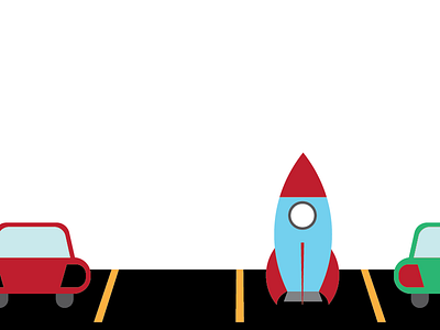 OU Innovate—The Future of Parking app color illustration marketing