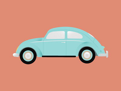 Volkswagen bug car color illustration volkswagen