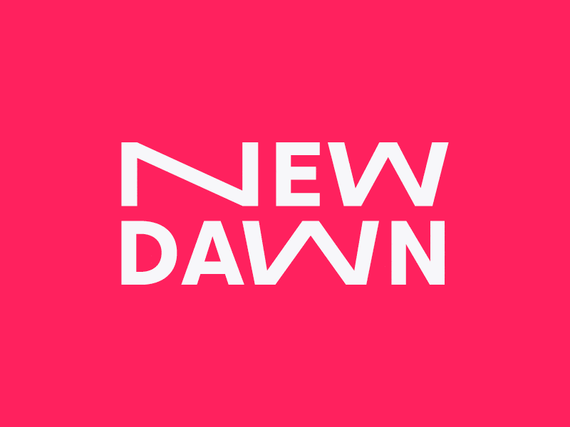 New Dawn Identity brand bright color identity logo logotype loud motion new dawn typography wine wordmark