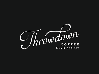 Throwdown Coffee Bar and Co. logo sign typography wordmark