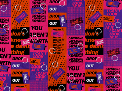 LOOKWHATYOUMADEMEDO capstone circle color experimental loud posters typography