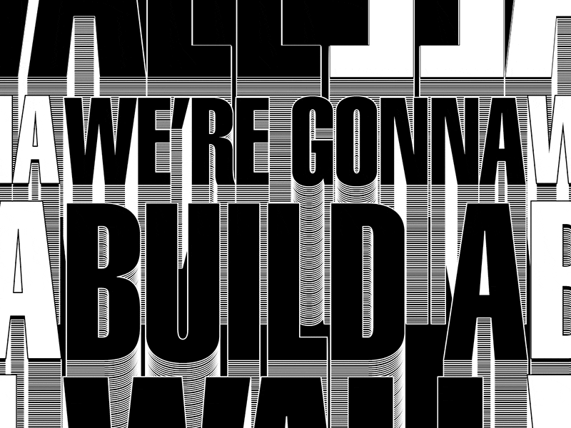 Wei Wei & Drumpf black and white duality experimental political type typography