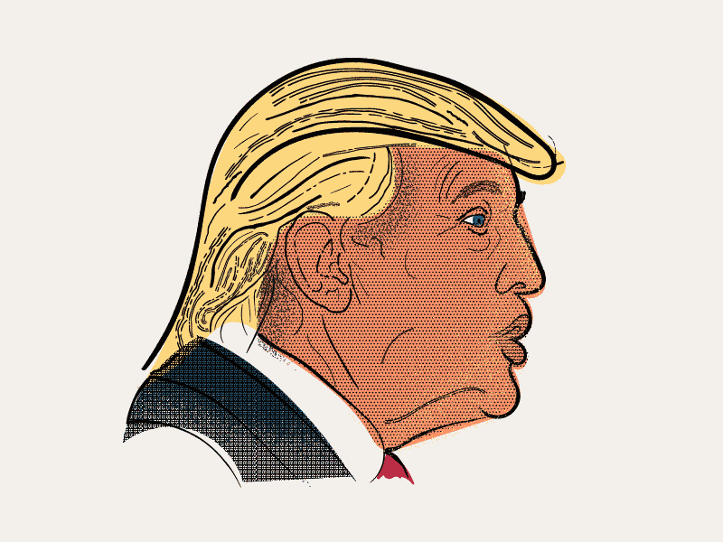 Happy President's Day! illustration orange politics trump vintage