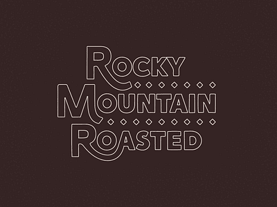 Rocky Mountain Roasted coffee colorado hand painting rocky mountain rough sign texture type typography