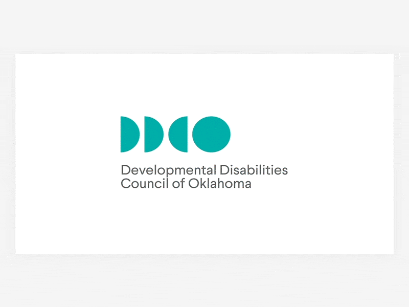 Developmental Disabilities Council of Oklahoma Brand Video animation brand brand video circle color green identity motion type typography video video animation