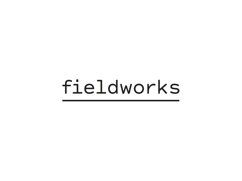 Fieldworks Identity archive black and white brand branding experimental fieldworks identity logo mark monospace research typography