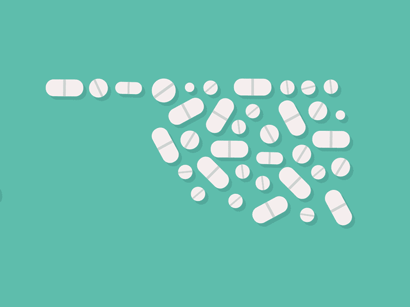 Prescription for Change Animation animation brand branding color design drugs flat flat motion illustration motion oklahoma pills roll state