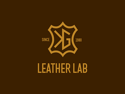 GK Leather Lab Logo Design branding design graphic design leather logo logo design vector