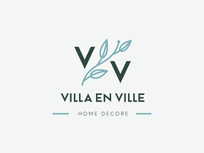 Villa En Ville Logo Design branding custom decor design graphic design home logo logo design vector