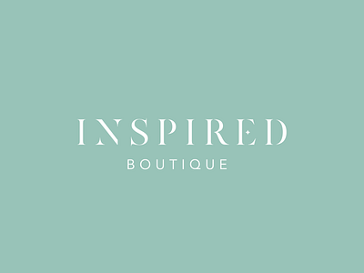 Inspired Logo Design boutique branding custom design femine graphic design logo logo design typography vector