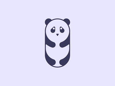 Capsule Panda Logo branding design logo minimalist modern panda