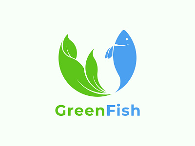 Nature Fish Farm Logo branding farm fish illustration logo minimalist modern nature