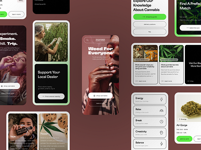Hazen stands for Weed - mobile version app design ui ux