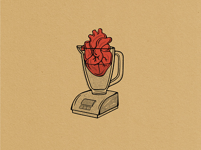 Heart Juice design illustration logo vector