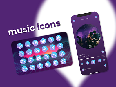 Music icons design icon ui