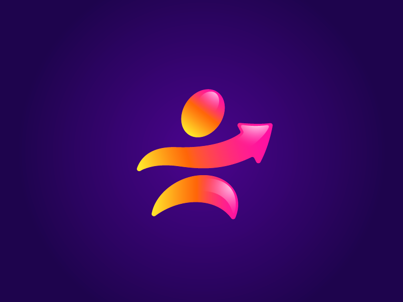 Impulse colour energy sport brand orange yellow symbol identity vector branding logo impulse