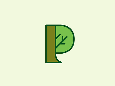 Eco Project ambient brand eco ecology green icon logo mark p planet tree