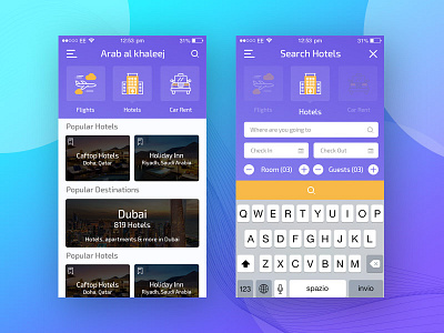 Hotel App Ui app design hotel iphone search ui ux