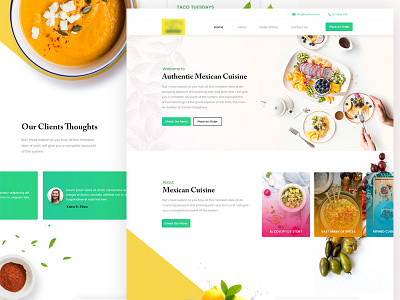 Mexican Cuisine food and drink food home page mexican cuisine restaraunt uidesign