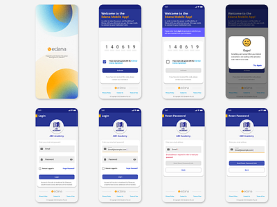 Edana App app login mobile product ui kit