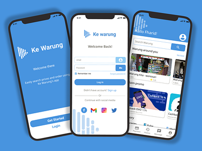 Ke Warung Design App app branding graphic design ui