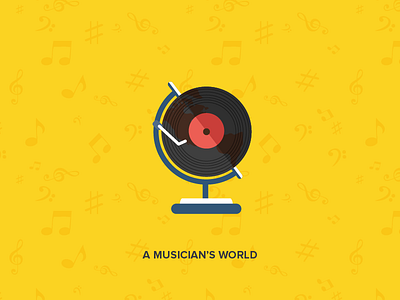 A musician's world ai art globe graphic icon illustration music vector world