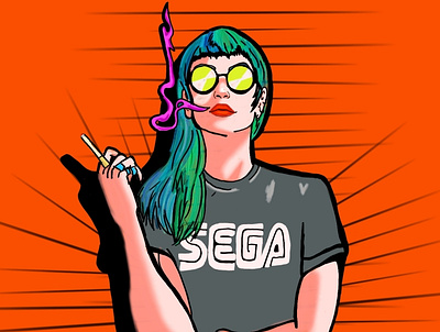 Girl графический дизайн дизайн персонажа иллюстрация логотип плакат цифровая иллюстрация цифровой рисунок