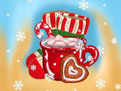 Christmas mood графический дизайн дизайн дизайн персонажа иллюстрация плакат цифровая иллюстрация цифровой рисунок