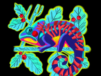 Chameleon графический дизайн графический рисунок дизайн персонажа иллюстрация плакат цифровая иллюстрация цифровой рисунок