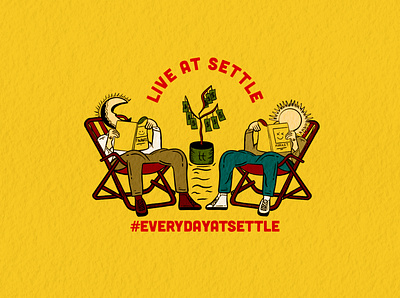 Live At Settle branding design design for sale graphic design illustration logo retro typography vector