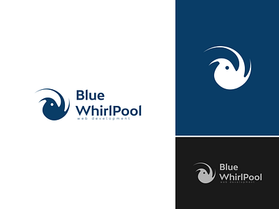 Blue WhirlPool branding design logo tech techlogo tutor tutorlogo vector web weblogo