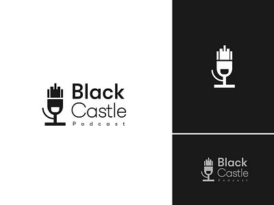 Black Castle branding design graphic design logo logotype pictoriallogo podcast podcastlogo vector