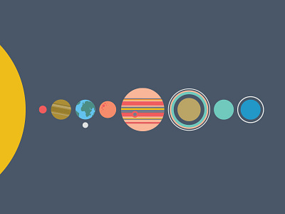 Flat Planets flat globe gray minimal minimalism planets