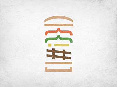 Tech BBQ Meetup burger gray logo minimalism texture