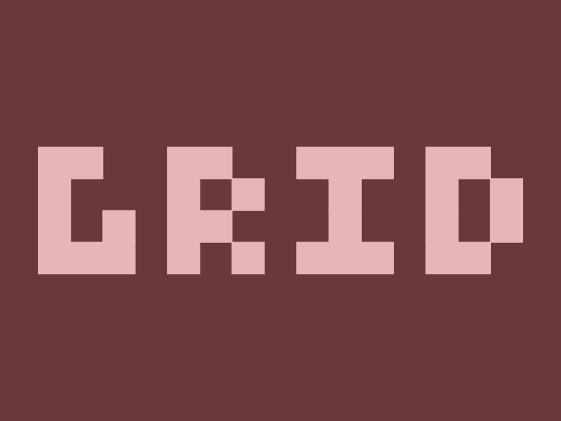 The Grid of 12px font grid minimalism pixels typography