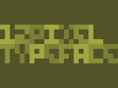 12px in Action font minimalism pixels square typography