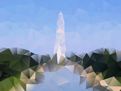 Capitol dc low poly polygon washington